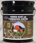 Fibered Roof & Foundation Coating A mixture of liquid asphalt and fibers designed to form a tough, adhesive bond with most roof surfaces.