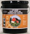 Metal Roofs Concrete Roofs Built-Up Roofs Concrete Foundations Roof Felts, Wood Roofs & More Seals, Protects & Waterproofs Use Above or Below Grade Metal Roof: 60-70 square feet per gallon Felt or