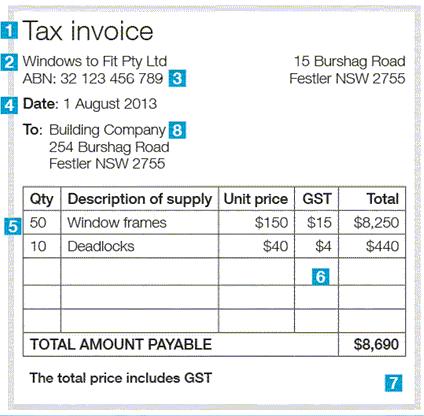 gov.au/business/gst/issuing-tax-invoices/ IMPORTANT: All claims for reimbursement must be