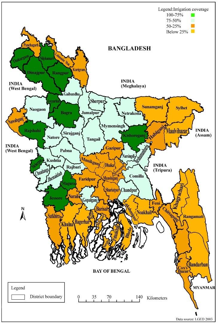 Total area of Bangladesh 147570 Sq.