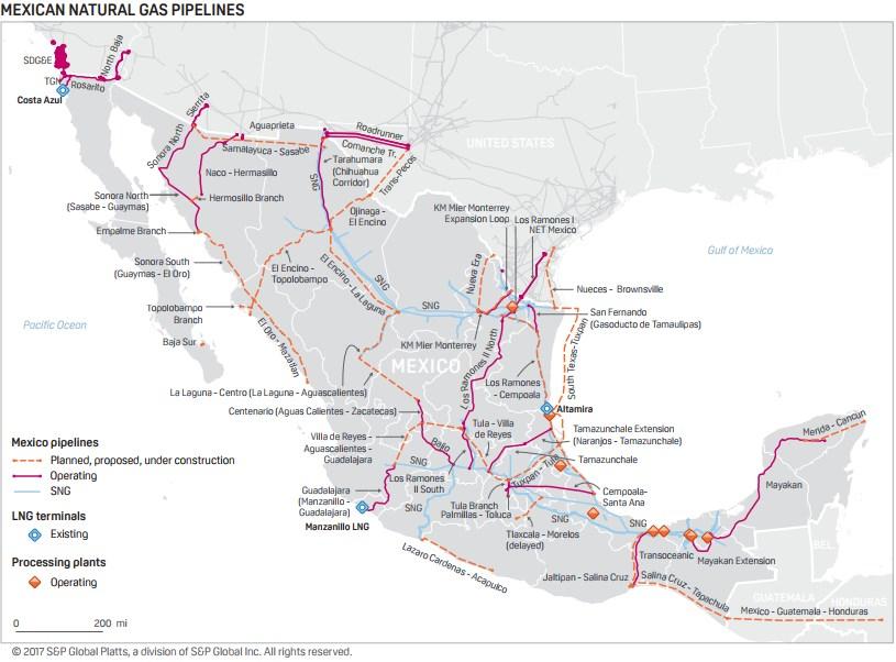 But, Mexico Pipeline Grid Quickly Developing New Texas-to-Mexico Border Crossings Border Crossing Capacity MMcf/d City State In-Service Date West Texas Roadrunner Phase I 170 Clint Texas Mar-16