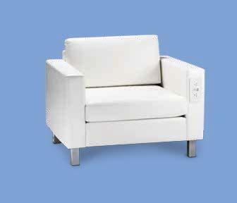 Powered (white vinyl) 78"L 31"D 33"H Powered Seating Empower attendees at your