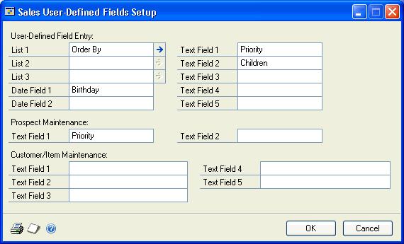 CHAPTER 2 MODULE SETUP Date Use date fields to record additional dates that affect your sales documents.