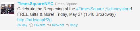 page Established Times Square Page as a Place Promoting local businesses Facebook free fridays!