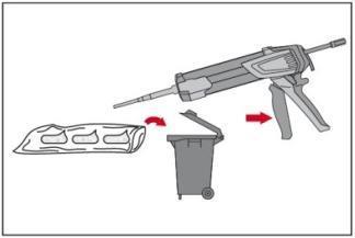 Observe the instruction for use of the dispenser and mortar. Check foil pack holder for proper function. Do not use damaged foil packs / holders.