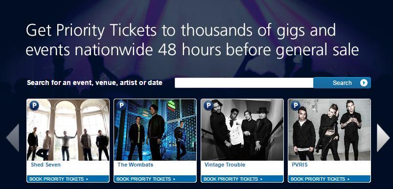 THE LEISURE UPGRADE O2 Priority offers members Priority Access exclusive access to tickets