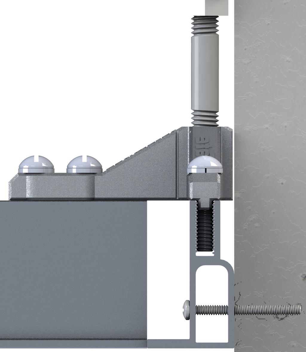 When installing with a floating perimeter, XL Connectors can be utilized to take advantage of the notches and ribs that align extrusions and prevent racking.