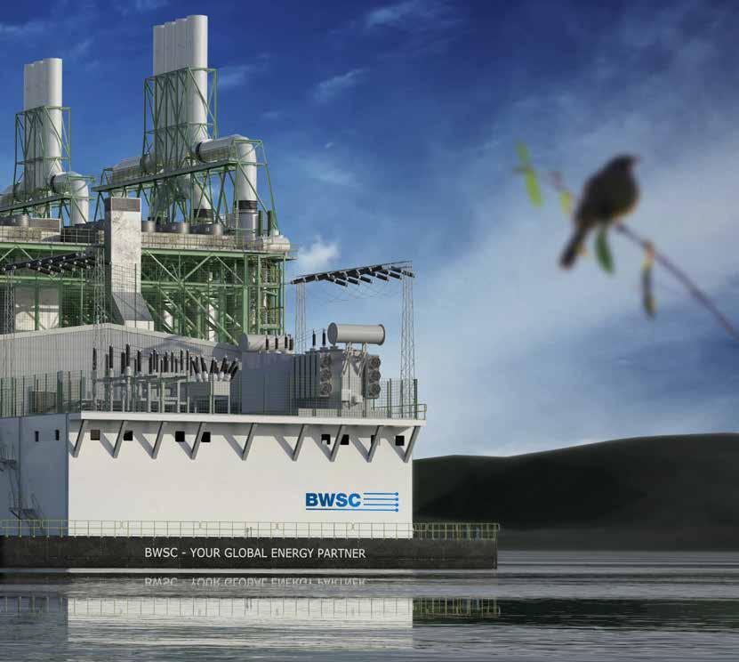 The power barge will supply the FSRU with electricity and hot water for re-gasification.