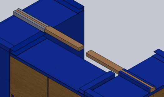hinge. Figure 3.6 shows the Solidwork drawing of stationary table top. The support mechanism is added on accordingly. Figure 3.7 shows the foldable table top with hinge while Figure 3.