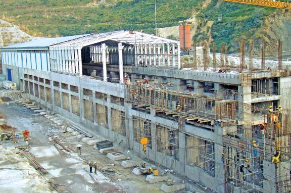 A view of NTPC Koldam project post office etc. is occupied and Guest House is functional. Loharinag-Pala Hydro Power Project (4x150MW) : Work is in progress in all the main civil packages.
