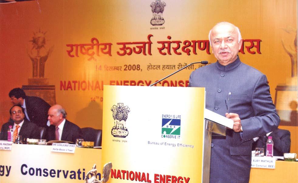 Sh. Sushilkumar Shinde, Minister of Power at National Launch of Energy Conservation Building Code (ECBC) of energy efficient equipment or appliances Promote innovative financing of energy efficiency