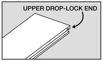There is an upper drop-lock end on one side and a lower-drop lock end on the other side. Lay out several cartons. Randomly rack planks to ensure good color and shade mixture and end joint spacing.