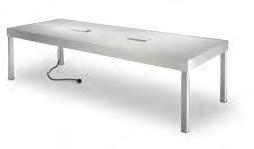 Bar Table G30BWS (solid top) G30BWW (grommets) I) Café Table 72"L 26"D 30"H