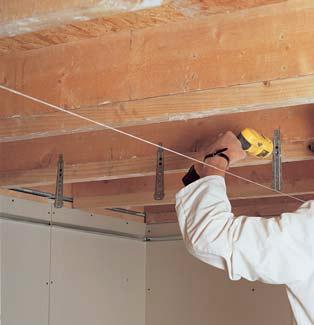 CORMET DRYLINER CEILINGS Even in new buildings joists may be uneven and such problems are commonly encountered in renovation work, particularly in the case of older
