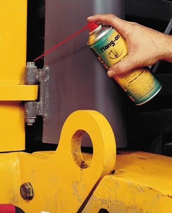 Lubrication Hang-on TM ADHESIVE LUBRICANT Highly adhesive and tenacious maintenance lubricant with superior lubrication and corrosion protection properties required under harsh conditions and over
