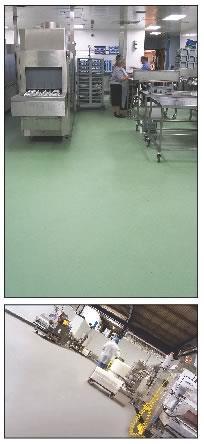 PRODUCTION AREAS FLOORS Where appropriate: Water-proof Non-absorbent