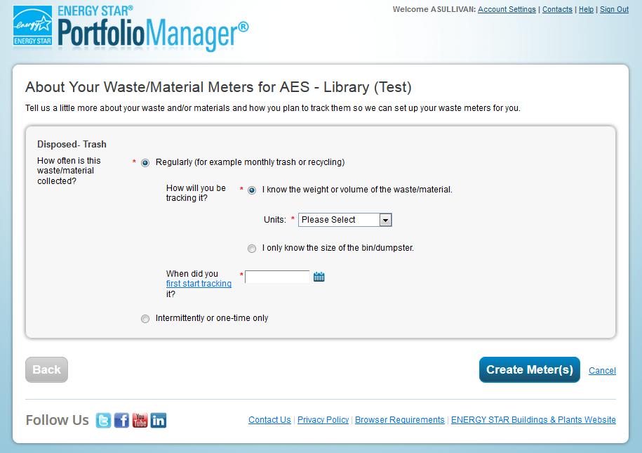 Step 2: Tell us which kind of meter you want First, select Regular or Intermittent Page will dynamically change based on