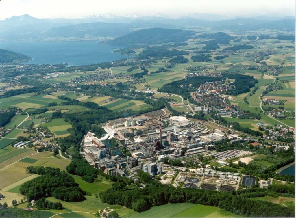 Industrial Site of Lenzing in thesalzkammergut, Upper Austria The waste-to-energy plant RVL is integrated in the industrial site of Lenzing, Austria with advanced environmental technology to protect