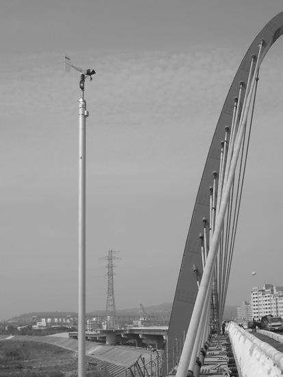 33 Figure 8.53 Wind sensor at Taichung Bridge, Taiwan The permanent monitoring system gives an overview about the global behavior of the bridge structure and supplies the actual cable forces.