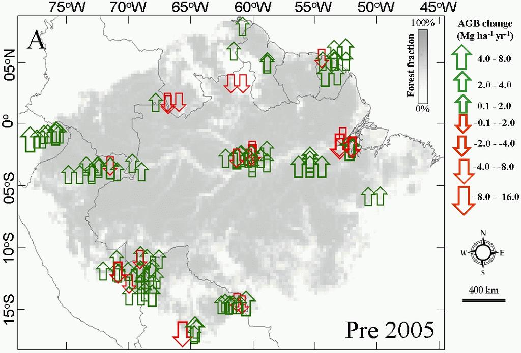 Biomass trend, 123 RAINFOR plots