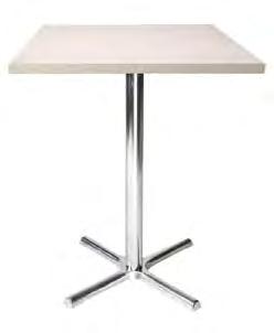 42 H M-5 Bar Table - White / Chrome 30 Dia