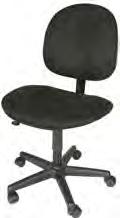 23-33 H Adj Q-13 Secretarial Chair - Black 20 L x 23 D x