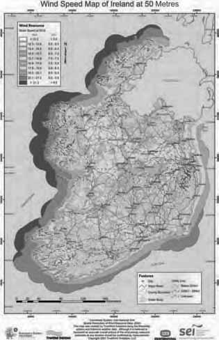 456 WIND ENERGY - THE FACTS - APPENDIX A: ONSHORE WIND MAPS IRELAND