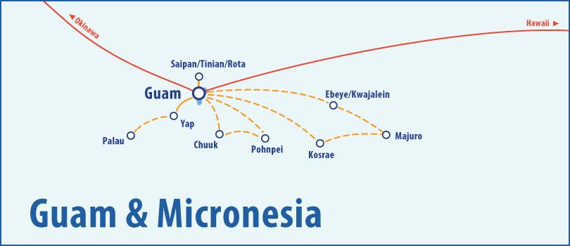 Guam & Micronesia Service Guam is a critical link in Matson s network configuration Connections from Oakland and Pacific Northwest to Guam via Honolulu Approximately 75% of Guam cargo is sourced from