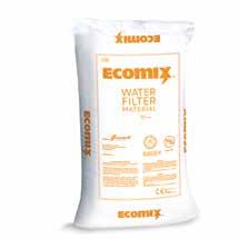 COMMONLY USED VESSELS BAG HALF BAG Size of vessel 1035 1054 1252 1354 1465 1665 2162 Ecomix volume, L 25 37 50 62 75 100 150 Service flow rate, m 3 /h 1.3 1.3 1.8 2.2 2.5 3.3 5.