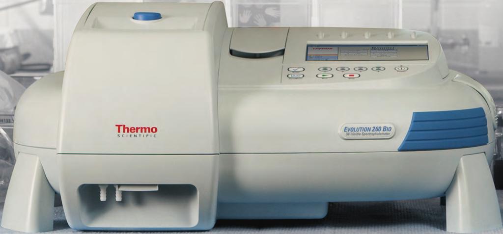 With the choice of integrated or computer software control, the new Thermo Scientific Evolution 260 Bio UV-Visible is always up to date and ready for the next challenge.
