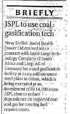 Start-up Q II 2011 Features World first integration of DRI & Coal Gasification Seven (7) MKIV Lurgi