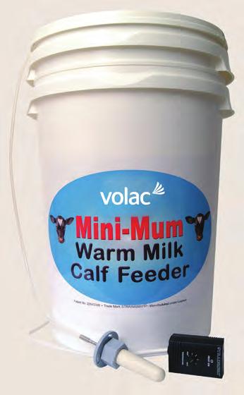 Volac Mini-Mum Warm Milk Calf Feeder The Volac Mini-Mum feeder provides warm ad-lib feeding for groups of 4 to 6 calves.