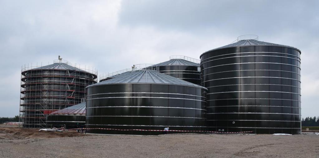 plants Storage solutions with capacity up to 20,000 m³ Digesters