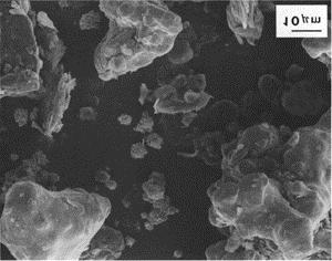 SEM photomicrographs of a bonded FN-0208 premix and a regular premix are shown in Figure 4. For the regular premix (Figure 4a), there is a high background level of fine powders.