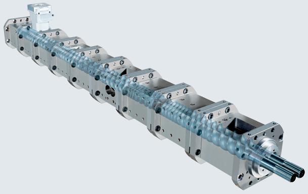 Extrusion Technology Classic Compounding Example of a Leistritz Classic Compounder Processing unit with OD/ID ratio 1.