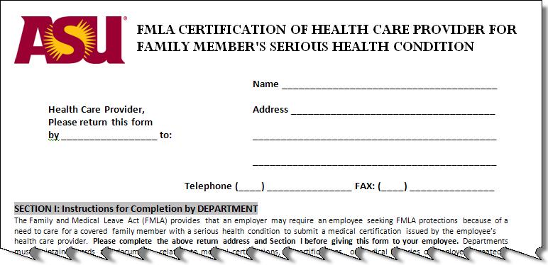 Step 6 Include the Authorization for Release of Health Information (PDF) This form provides health care provider(s) with the employee's authorization to discuss protected medical information with ASU.