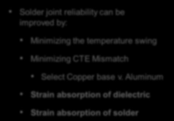 Solder Joint Testing Test results - Conclusions Solder joint