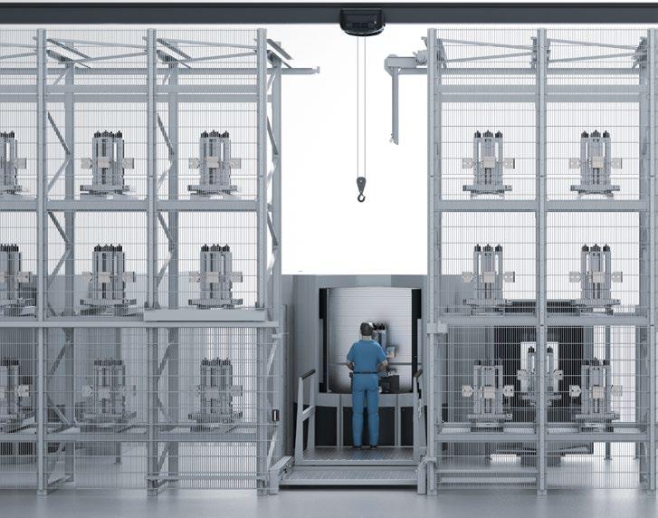 Flexibility Using the patented front access, operating personnel can access the machining center in the event of manual maintenance or testing work, or can use the machine in workshop operation.