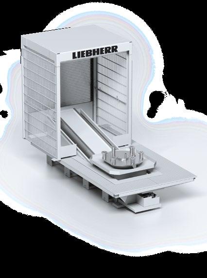 Inclined Hoist Precision Set-Up Station Set-Up Station for Material Pallet Mobile, Rotating, Tiltable Liebherr offers