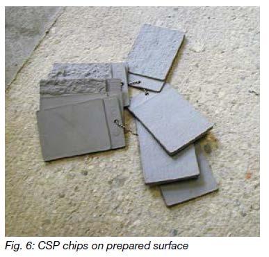 Shot-blasting ICRI CSP Chips for Guidance An ICRI CSP surface profile is sometimes specified for a polymer overlay Shot-blasting will remove surface contamination