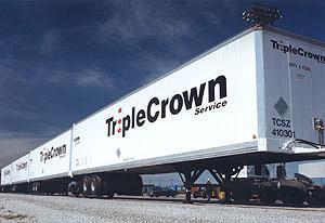 Intermodal technologies RoadRailer technology: Horizontal loading system of special trailer on bogie ;