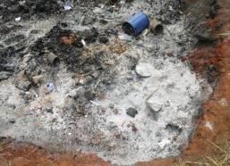 Disposal of fly and bottom ash Needles and glass do often not burn and are a physical risk during the disposal.