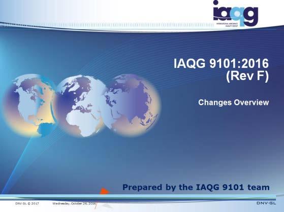 BUSINESS ASSURANCE IAQG 9101: 2016 (Rev F) Quality Management Systems - Audit Requirements for Aviation, Space, and Defense Organizations