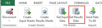 Get Results Data ARGUS Enterprise 1. Select the sheet t fill results data in. Only ne sheet can be selected at a time.