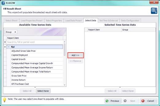 Yu can select and drag single r multiple data items t the right r use the Add and Remve