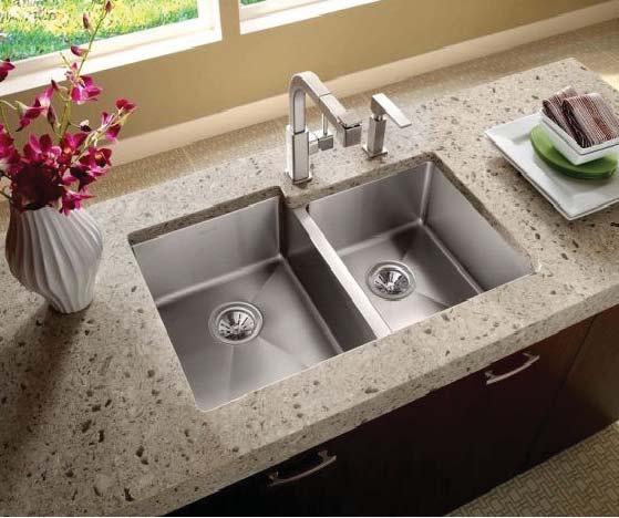 With15mm radius corners and soft satin brushed finish, these sinks will be the focal