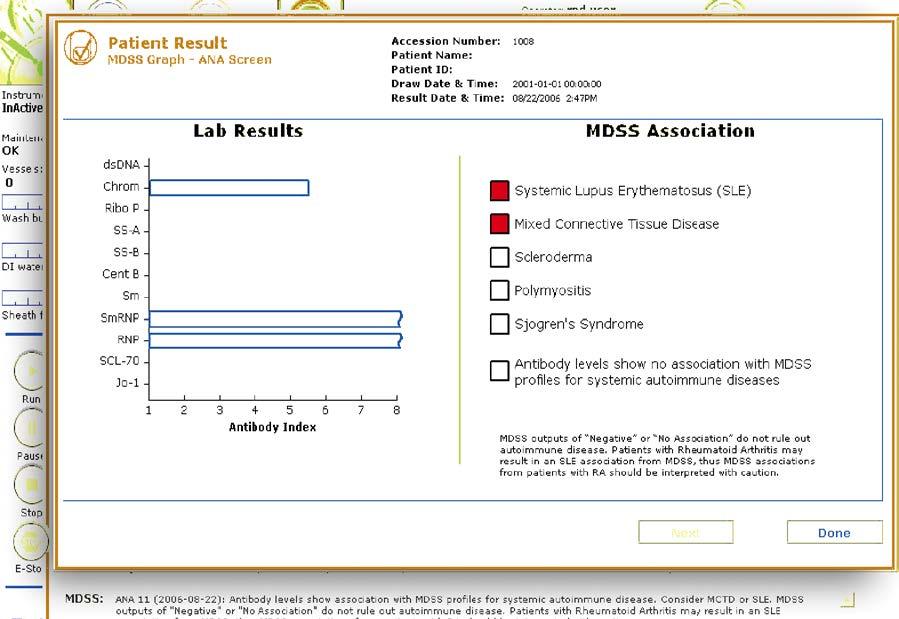When used in conjunction with the ANA Screen, it is an optional laboratory tool that associates patient antibody results