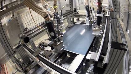 SOLIBRO PRODUCTION - BACK END EDGE ABLATION The coated substrate glass
