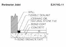 EJ171 states that all underlying movement joints in the substrate need to continue through the tile assembly.