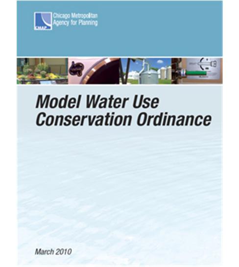 Existing model ordinances: CMAP Residential indoors and outdoors ICI indoors and outdoors Rainwater harvesting Water waste Pricing Information and outreach Violations and enforcement Existing model